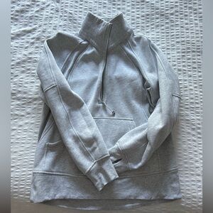 Scuba funnel neck half zip long xs/s grey